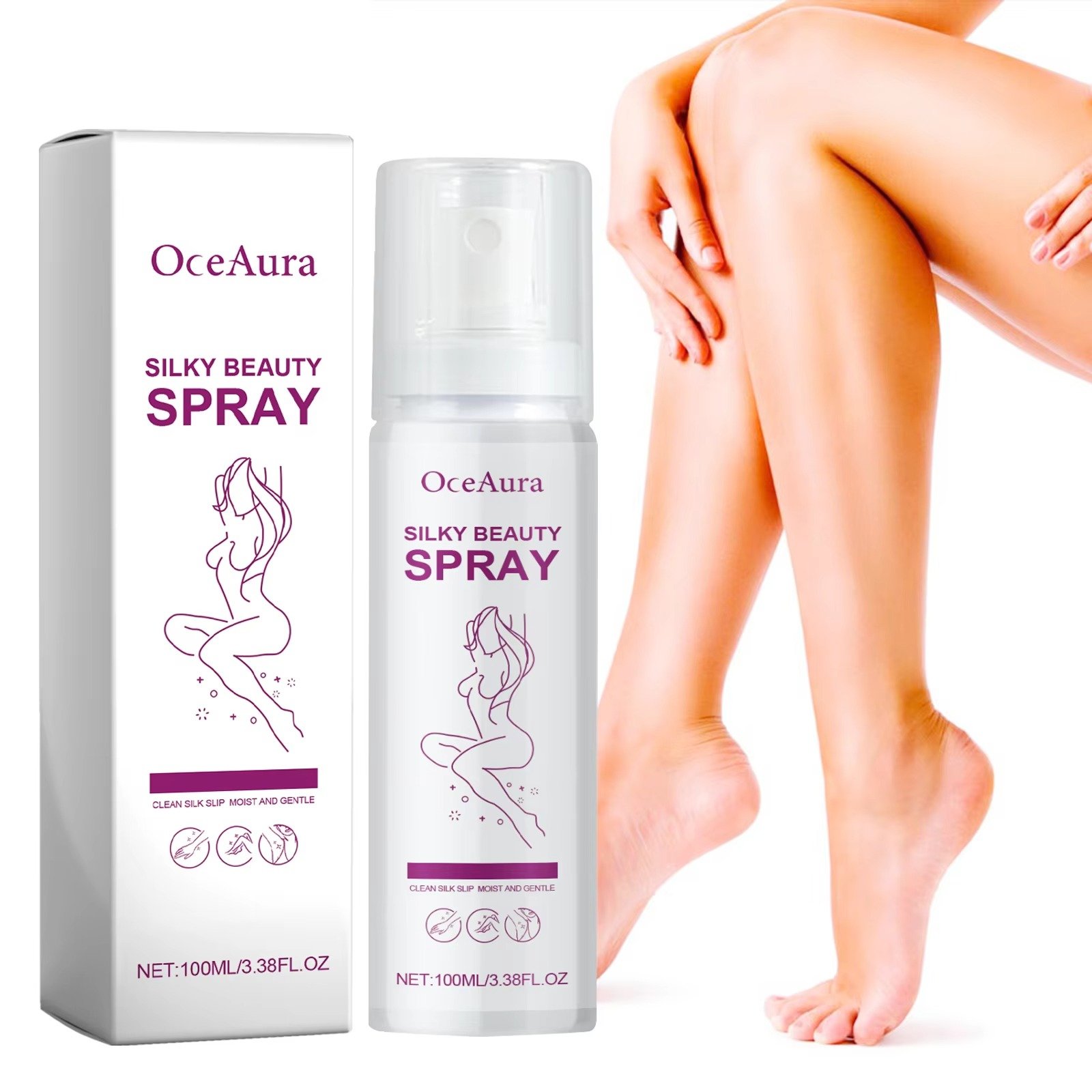 OceAura Painless Hair Removal Spray | Silky Beauty Hair Spray
