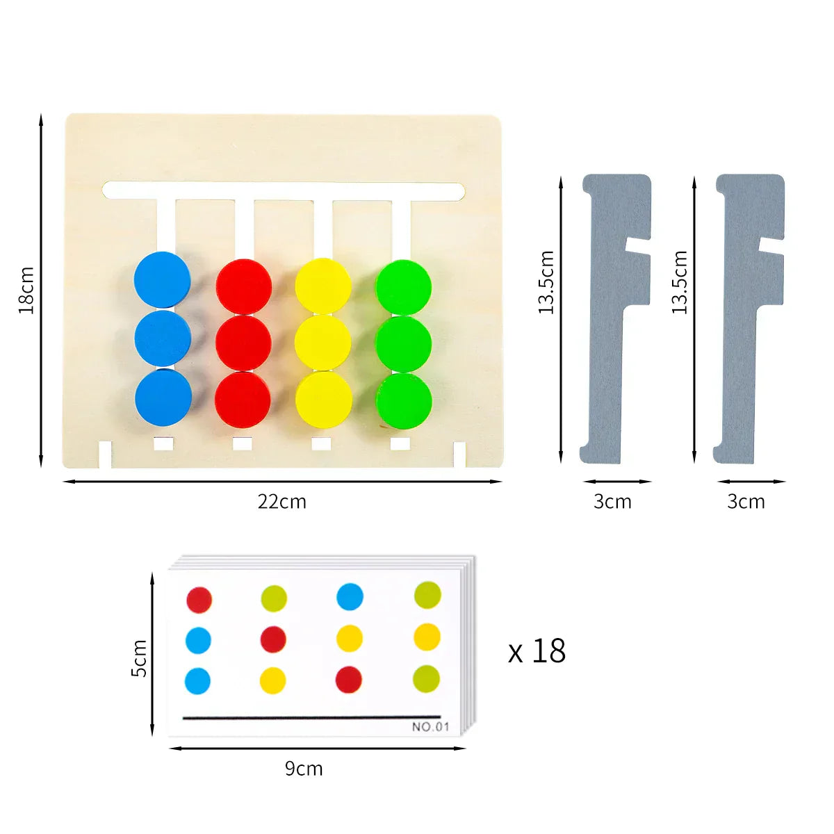 Wooden Toys Double-sided for Kids