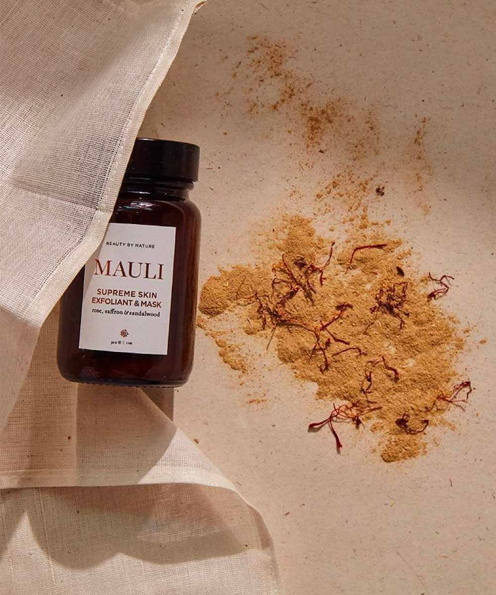 Mauli - Supreme Skin Exfoliant & Mask with Turmeric, Kashmiri Saffron, & Mysore Sandalwood for Radiant Skin