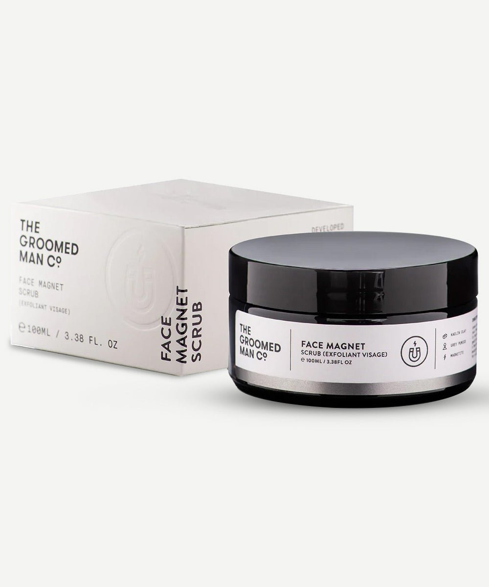 The Groomed Man Co - Face Magnet Facial Scrub with Kaolin Clay and Grey Pumice to Exfoliate and Nourish Skin