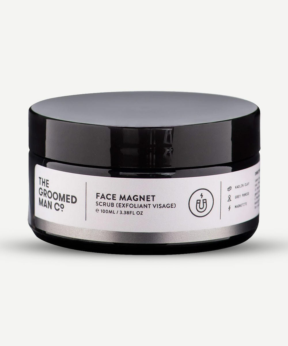 The Groomed Man Co - Face Magnet Facial Scrub with Kaolin Clay and Grey Pumice to Exfoliate and Nourish Skin