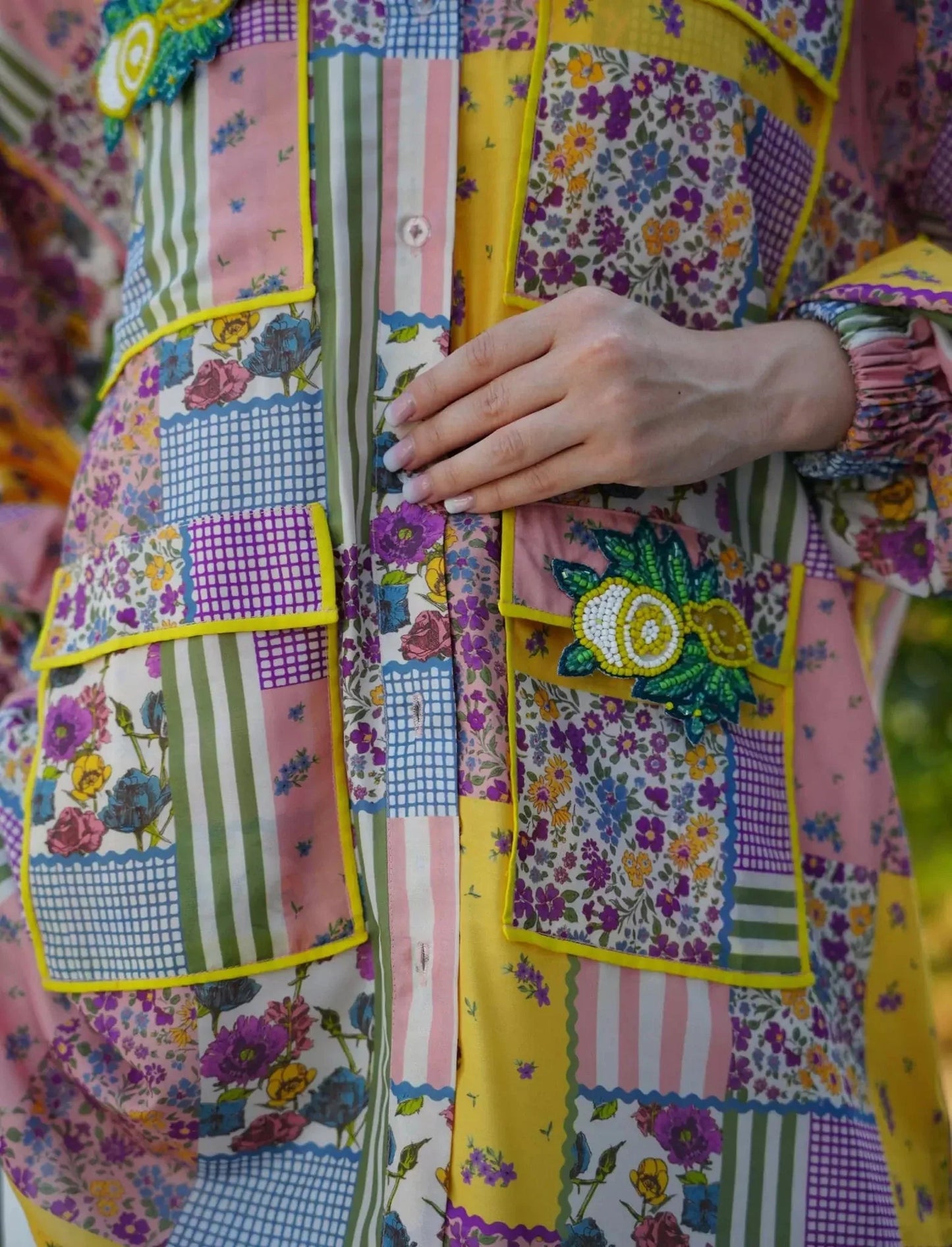 Lime Medley Embellished Shirt